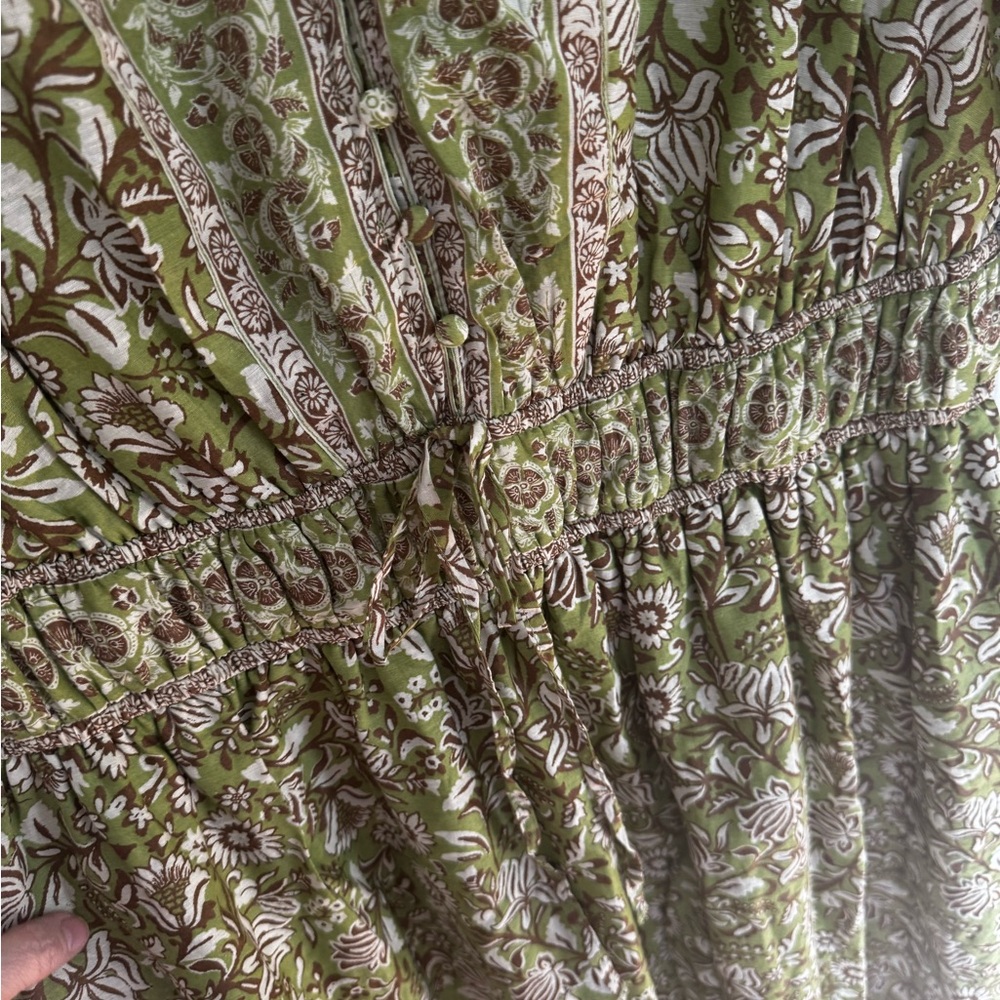 1X Léa Green 🌿 Puff Sleeves, Smocked Waist, Pockets! Perfect spring or easter. - Picture 4 of 8